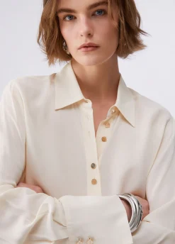 Camicia con bottoni logati