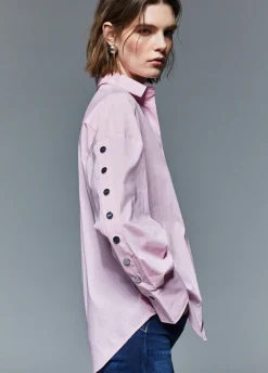 Camicia con bottoni logati