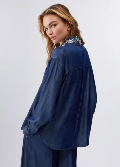 Camicia con colletto removibile