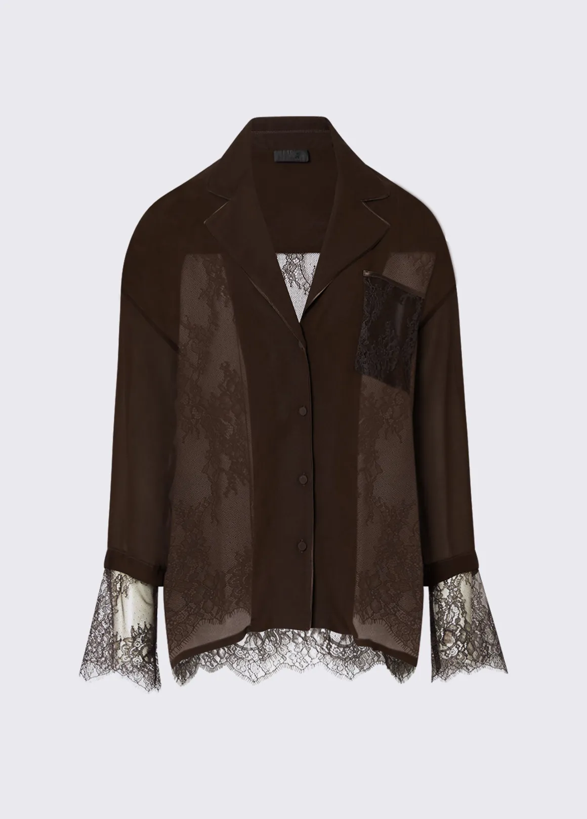 Camicia con dettagli in pizzo