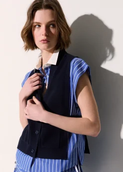 Camicia con inserti in maglia