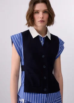 Camicia con inserti in maglia