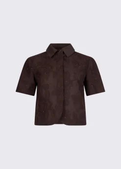 Camicia con ricami e paillettes