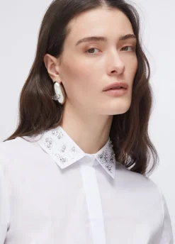 Camicia con ricami gioiello