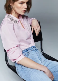 Camicia con ricamo gioiello
