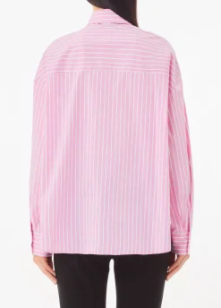 Camicia con rouches a righe