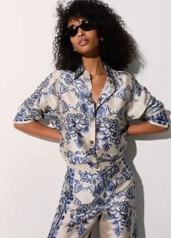 Camicia con stampa foulard