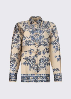 Camicia con stampa foulard