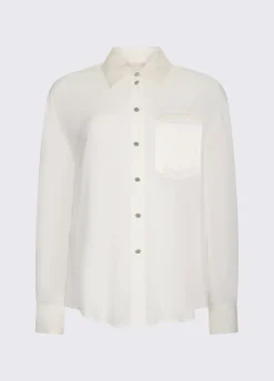 Camicia con tasca in raso