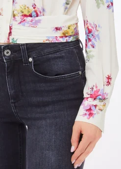 Camicia floreale con ricami gioiello