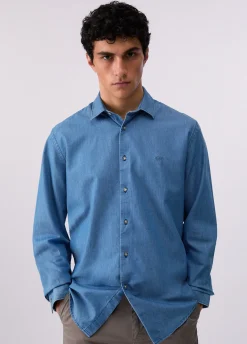 Camicia in denim chambray
