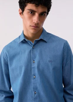 Camicia in denim chambray
