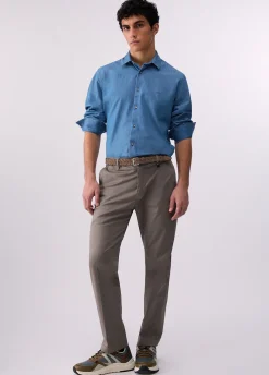Camicia in denim chambray