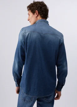 Camicia in denim chambray