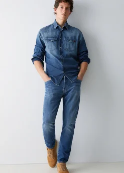 Camicia in denim chambray