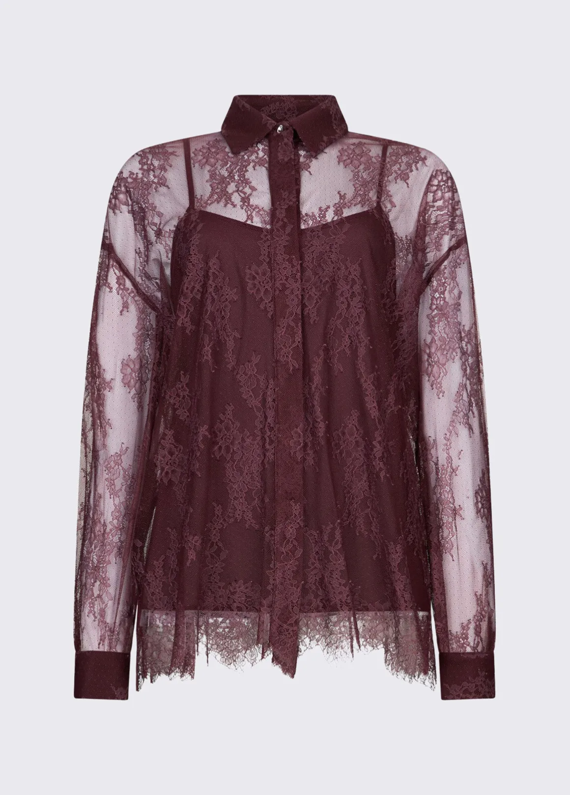 Camicia in pizzo chantilly