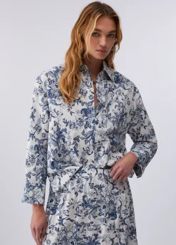 Camicia in popeline stampato