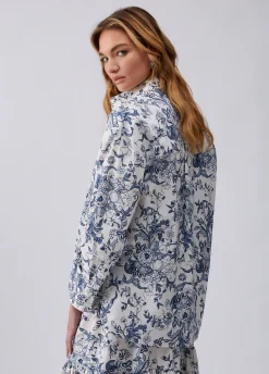 Camicia in popeline stampato