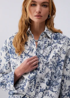 Camicia in popeline stampato