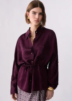Camicia in raso jacquard