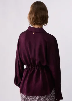 Camicia in raso jacquard