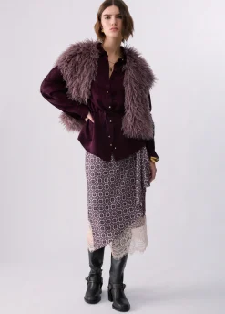 Camicia in raso jacquard