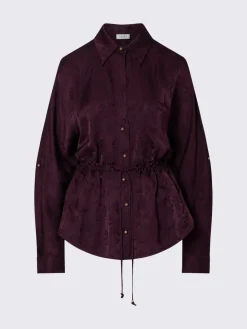 Camicia in raso jacquard