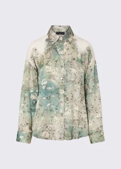 Camicia in raso stampato