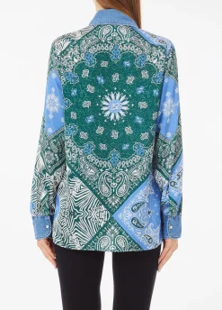 Camicia in raso stampato