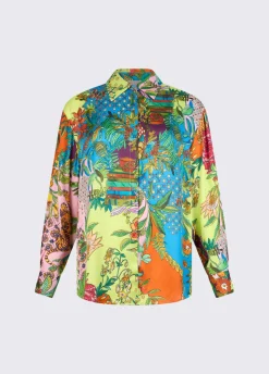 Camicia in raso stampato