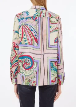 Camicia in raso stampato