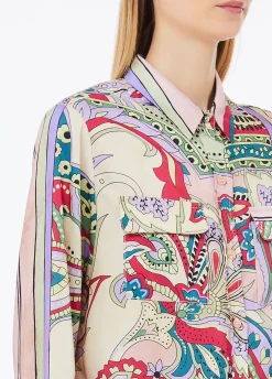 Camicia in raso stampato