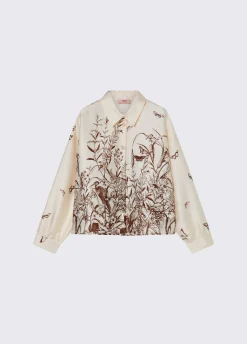 Camicia in raso stampato