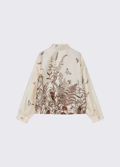 Camicia in raso stampato