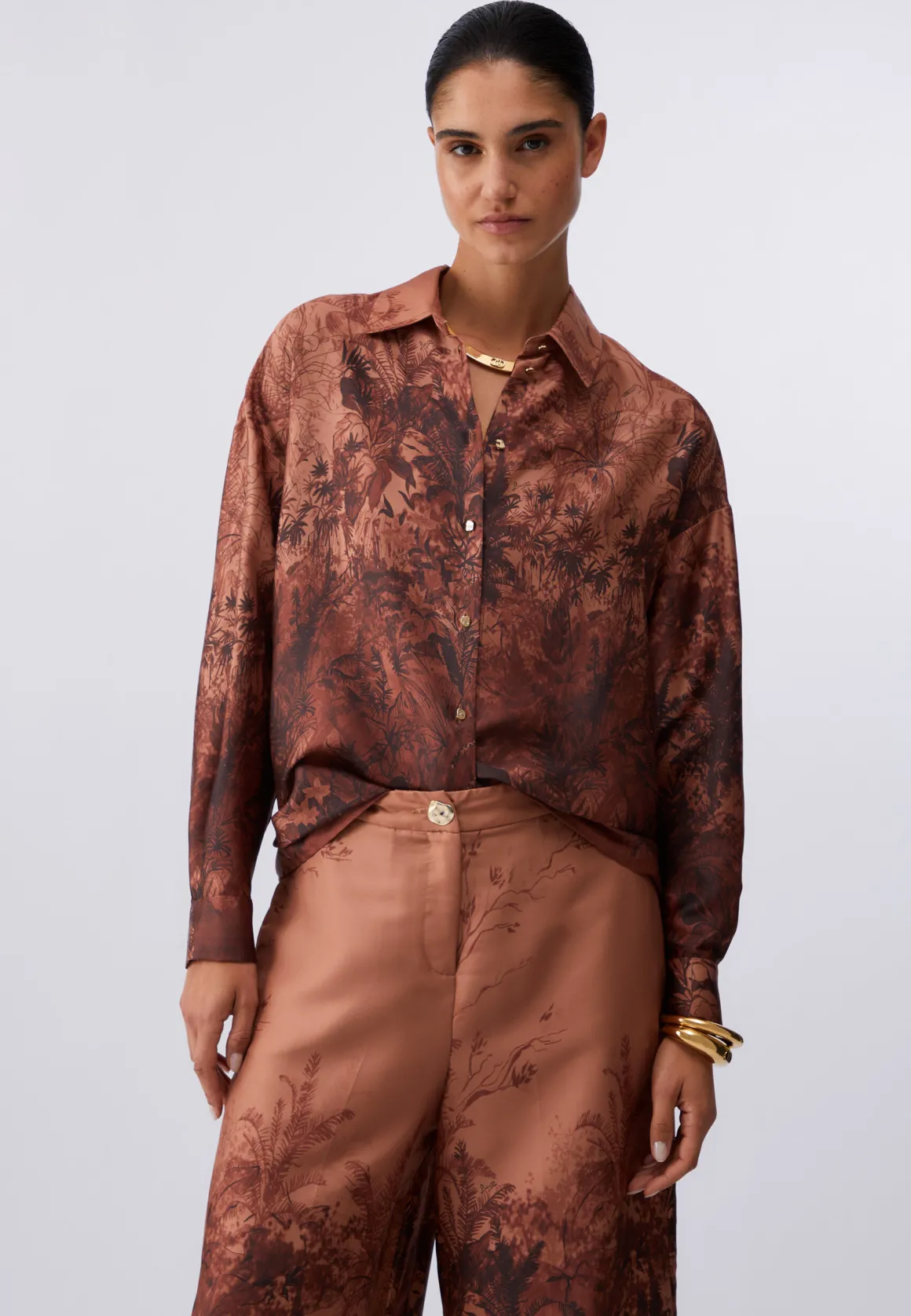 Camicia in twill stampato