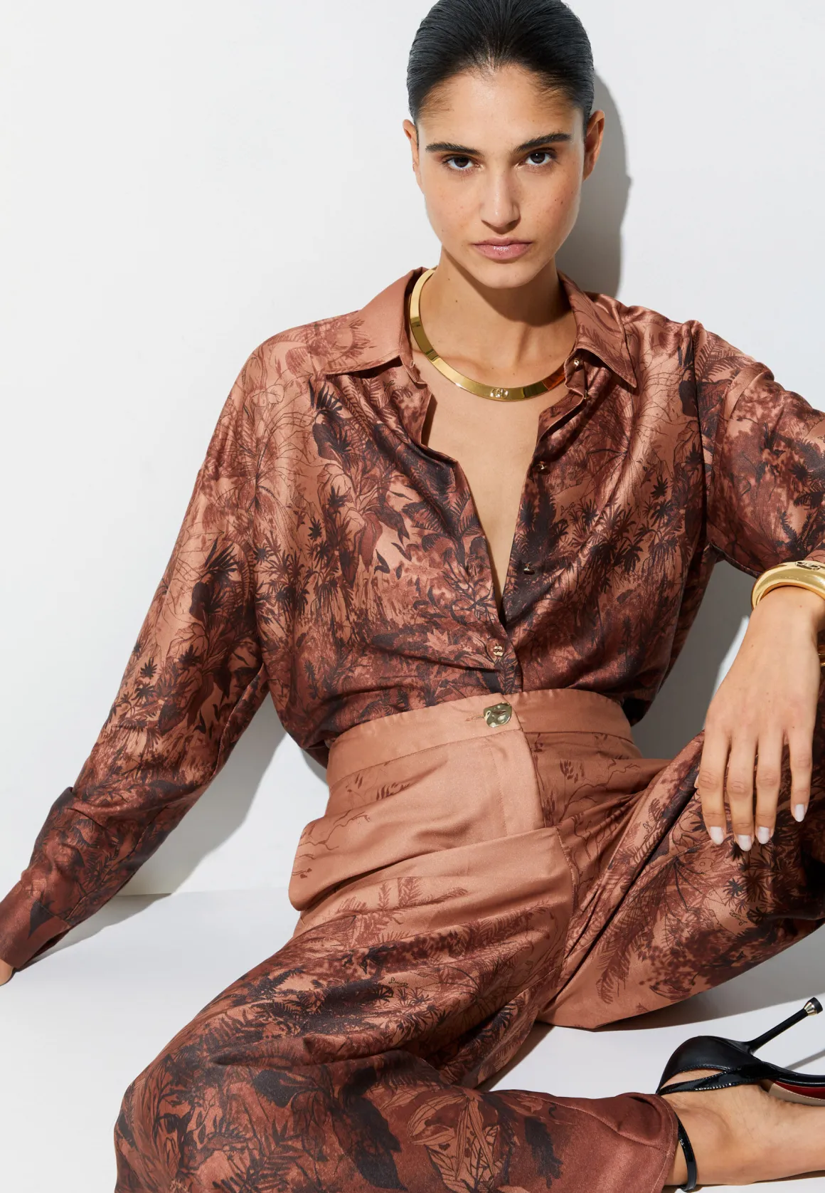 Camicia in twill stampato