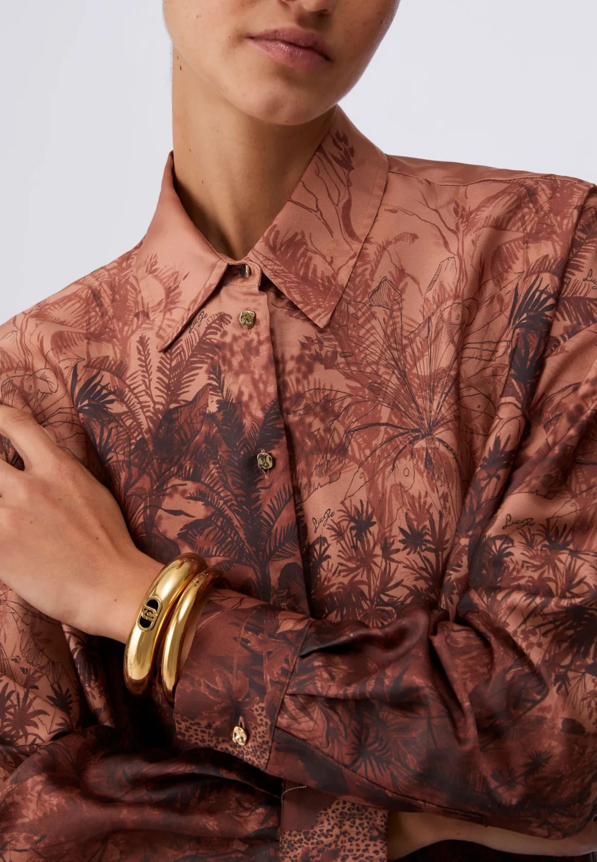 Camicia in twill stampato