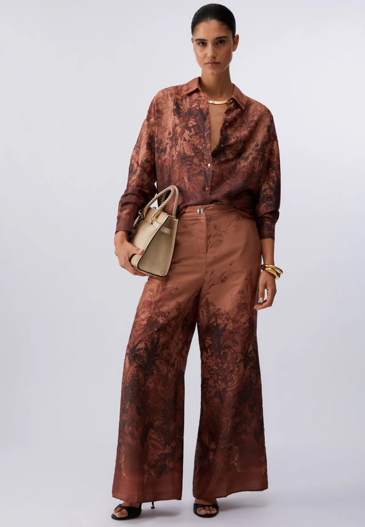 Camicia in twill stampato