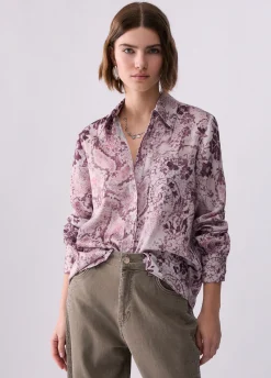 Camicia in twill stampato
