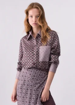 Camicia in twill stampato
