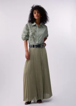 Camicia oversize con ricamo