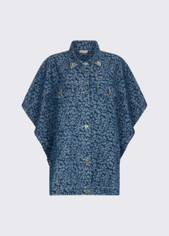 Cappa in denim animalier