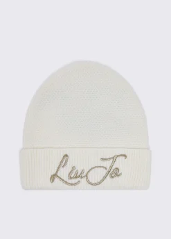 Cappello in maglia con logo