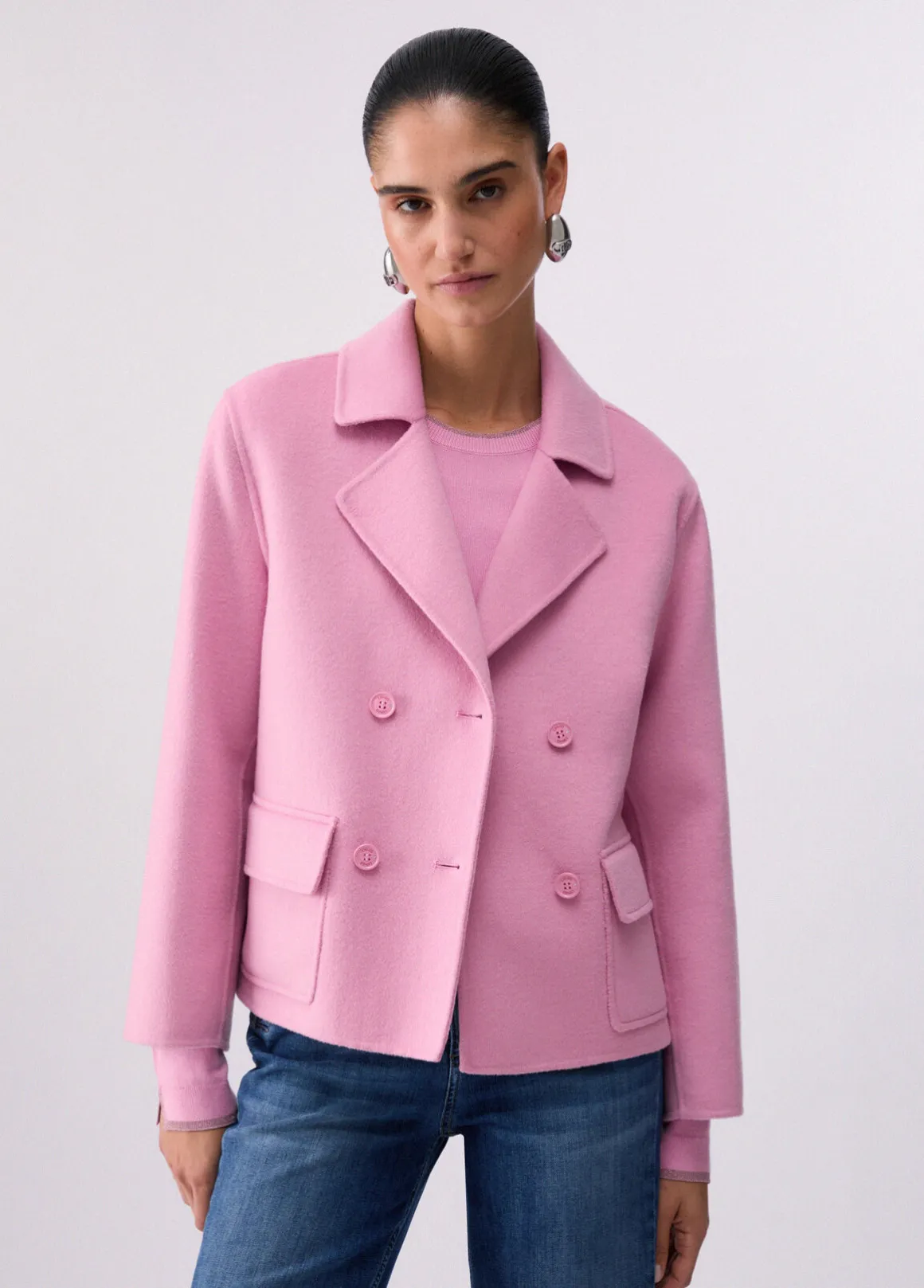 Cappotto corto in panno double