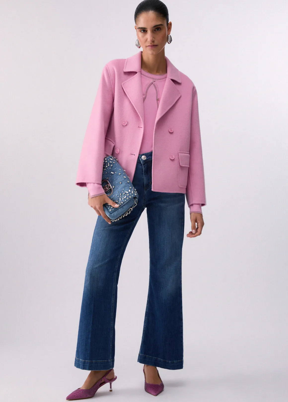 Cappotto corto in panno double