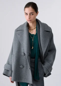 Cappotto oversize in lana