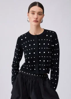 Cardigan con borchie