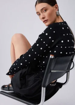 Cardigan con borchie
