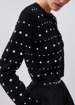 Cardigan con borchie