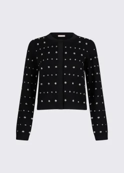 Cardigan con borchie